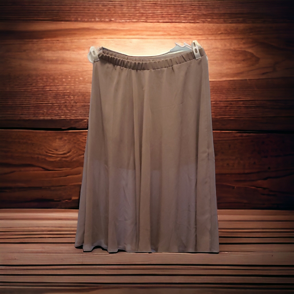 Semi-sheer Overlay Skirt